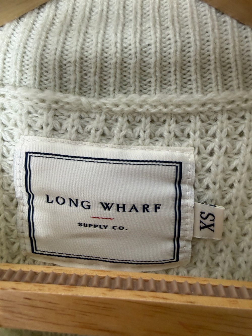 Long Wharf Women’s Rye Sea Well Fisherman Sweater Mock Neck Waffle XS *a - Picture 6 of 11